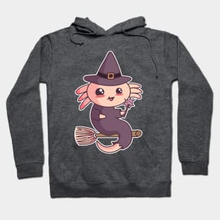 Halloween Axolotl Witch Cute Kawaii Salamander Lover Hoodie